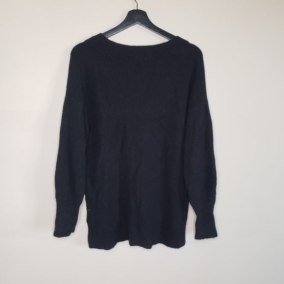 Halogen cozy v neck tunic sweater in black M - Picture 6 of 7